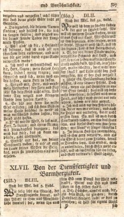 XLVII. Von der Dienstfertigkeit und Barmherzigkeit.