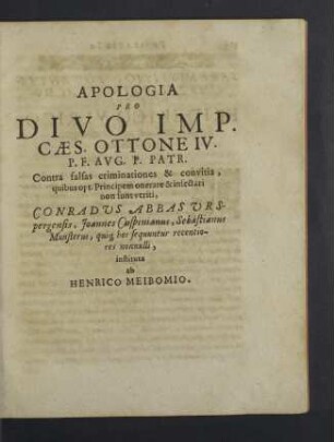 Apologia pro Divo Imp. Caes. Ottone IV.