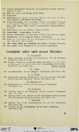 Gemälde alter und neuer Meister (Nr. 991-1155)