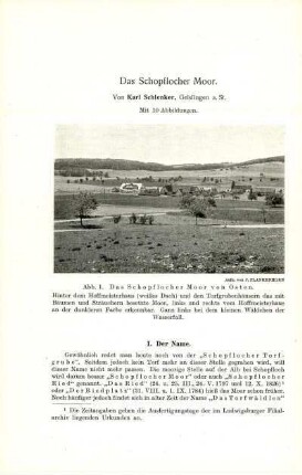 Das Schopflocher Moor