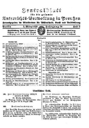 Zur Ferienordnung 1928/29 : [Amtlicher Teil].