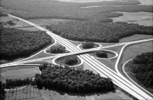 Freiburg: Autobahnkleeblatt, Freiburg Mitte
