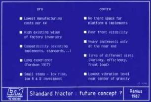 Standard tractor: future concept?