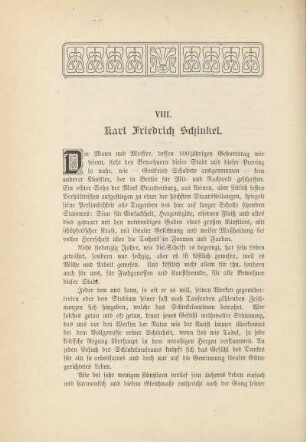 VIII. Karl Friedrich Schinkel