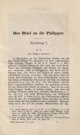 Kritisch exegetisches Handbuch über die Briefe Pauli an die Philipper, Kolosser und an Philemon
