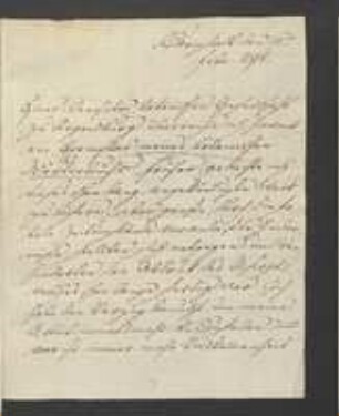 Brief von Moritz Balthasar Borkhausen an Regensburgische Botanische Gesellschaft