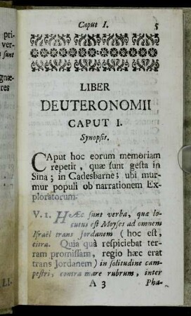 Liber Deuteronomii Caput I.