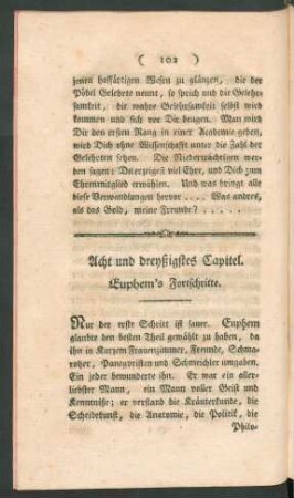 Acht und dreyßigstes Capitel. Euphem's Fortschritte.