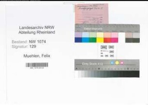 Entnazifizierung Felix Muehlen , geb. 13.01.1892 (Beamter)