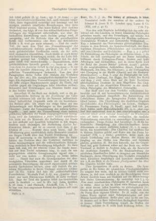 480-483 [Rezension] Boer, T. J. de, The history of philosophy in Islam