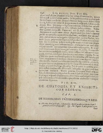 Tit. XIV: De Custodia et Exhibitione Reorum