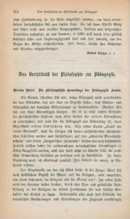 374-389 Das Verhältniß der Philosophie zur Pädagogik