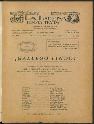 ¡Gallego lindo! : comedia en dos cuadros