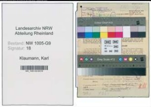 Entnazifizierung Karl Klaumann , geb. 13.08.1905 (Ingenieur)