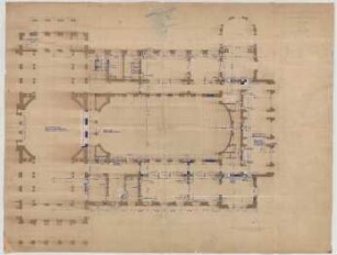 Thiersch, Friedrich von; Wiesbaden; Kurhaus - Südflügel (Grundriss EG)