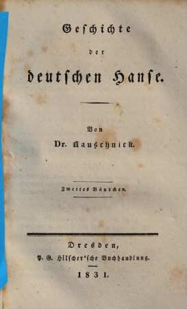 Geschichte der deutschen Hanse, 2