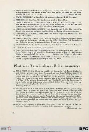 Plastiken – Verschiedenes – Bildnisminiaturen (Nr. 131-178)