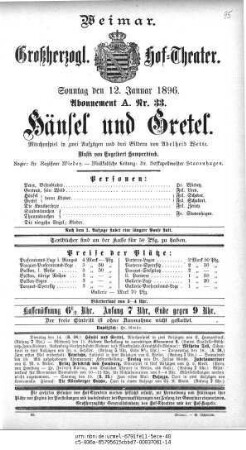 Hänsel und Gretel