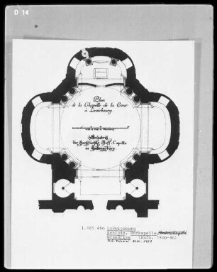 Ludwigsburg, Schloss, Grundriss der Hofkapelle