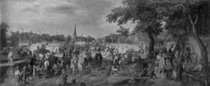 Die Prinzen Moritz und Friedrich Heinrich von Oranien auf dem Pferdemarkt zu Valkenburg