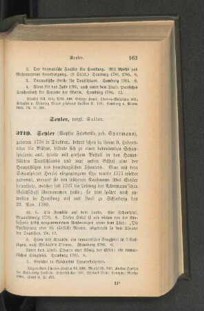 3719. Seyler (Sophie Friederike, geb. Sparmann)