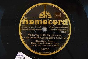 Madame Butterfly : 1. Akt (Mädchen, in deinen Augen); Duett, I. Teil / (G. Puccini)