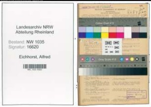 Entnazifizierung Alfred Eichhorst , geb. 07.09.1914 (Steiger)