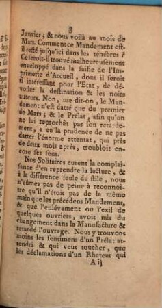 Lettre d'un solitaire sur le mandement de M. l'archévêque de Paris : du 1. Mars 1757