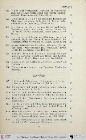 Waffen (Nr. 627-684)