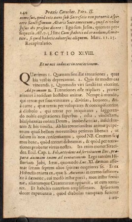240-250, Lectio XLVIII. Et ne nos inducas intentationem. - Lectio XLIX. Sed libera nos â malo. Amen.