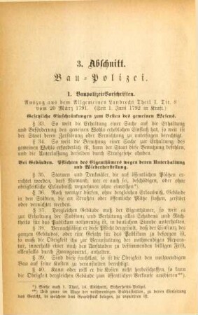 3. Abschnitt. Bau-Polizei
