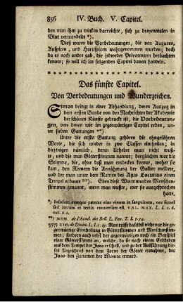 Das fünfte Capitel. Von Vorbedeutungen und Wunderzeichen