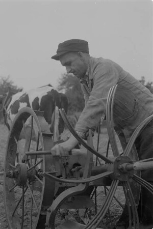 Paul Richter, Landwirt und Bürgermeister. : Pawol Rychter, ratar a wjesnjanosta w Trjebinje, kandidat do Nisćanskeho wokrjesneho sejma.
