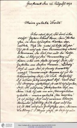 Brief vom 26.08.1898