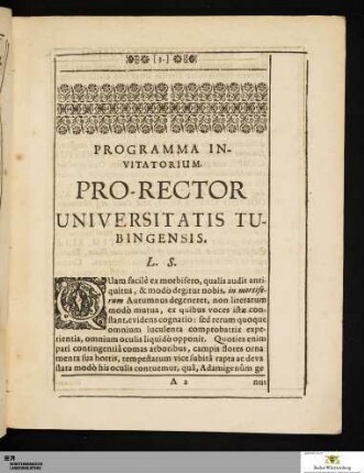 Programma invitatorium
