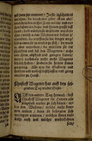 Christoph Wagener hat auff den folgenden Tag wieder Geste