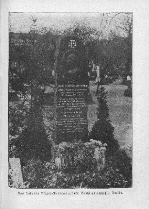 Das Johanna Stegen-Denkmal auf dem Sophienkirchhof zu BErlin