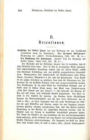 456-457 [Rezension] Weinheimer, Hermann, Die Entstehung des Judentums