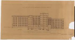 Reichsluftfahrtministerium, Berlin: Ansicht/Schnitt Hauptbau 1:100