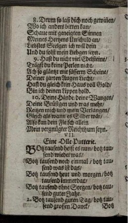 VII. Eine Olle Putterie