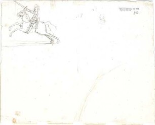 Gärtner, Friedrich von; Frühe Zeichnungen - Ritter (Studie)