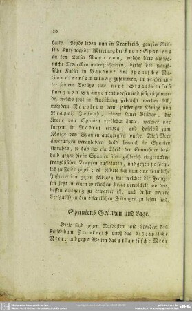 Spaniens Gränzen und Lage