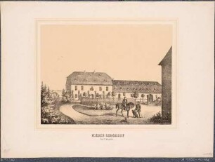 Das Rittergut in Niedergersdorf (Haselbachtal-Gersdorf) in der Oberlausitz, aus dem Album der Rittergüter und Schlösser im Königreiche Sachsen, 3. Band