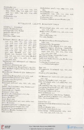 Werkzeuge, Geräte, Berufszeichen