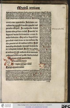 Metrum tertium quarti libri