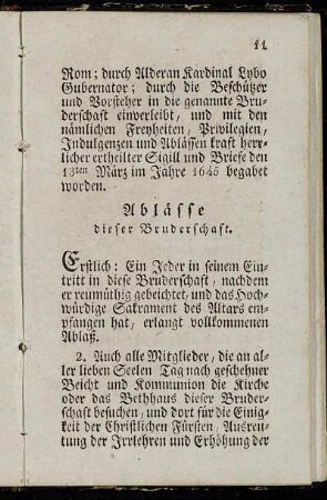 Ablässe dieser Bruderschaft.