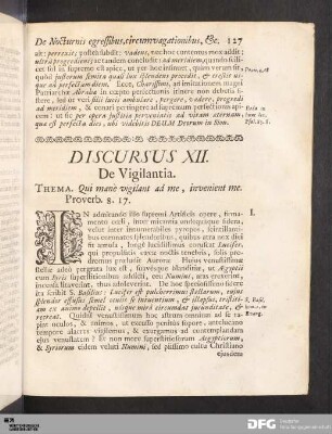 Discursus XII. De Vigilantia