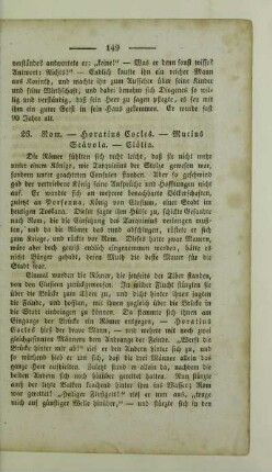 26. Rom. - Horatius Cocles. - Mucius Scävola. - Clölia
