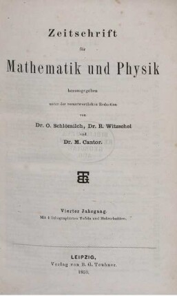 4: Zeitschrift für Mathematik und Physik