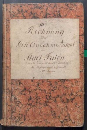 IX A 1 - Alte Stadtrechnungen (1813)